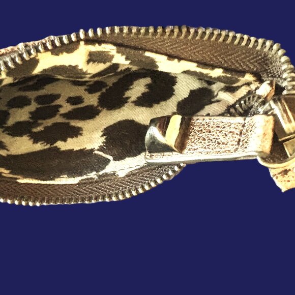 Betsey Johnson Copper Metallic Card Holder Wallet & Ombre' Animal Print Interior - Picture 8 of 12